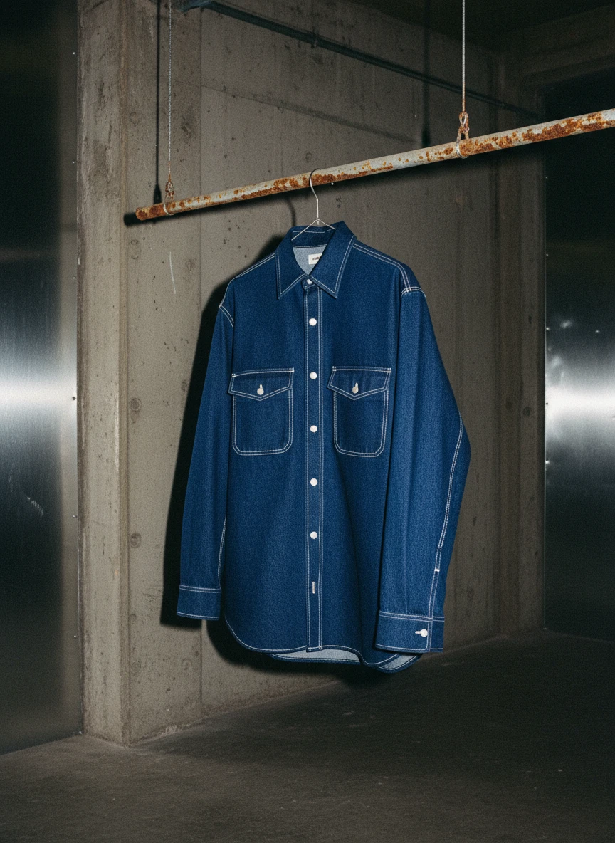 INDIGO WORK OVERSHIRT